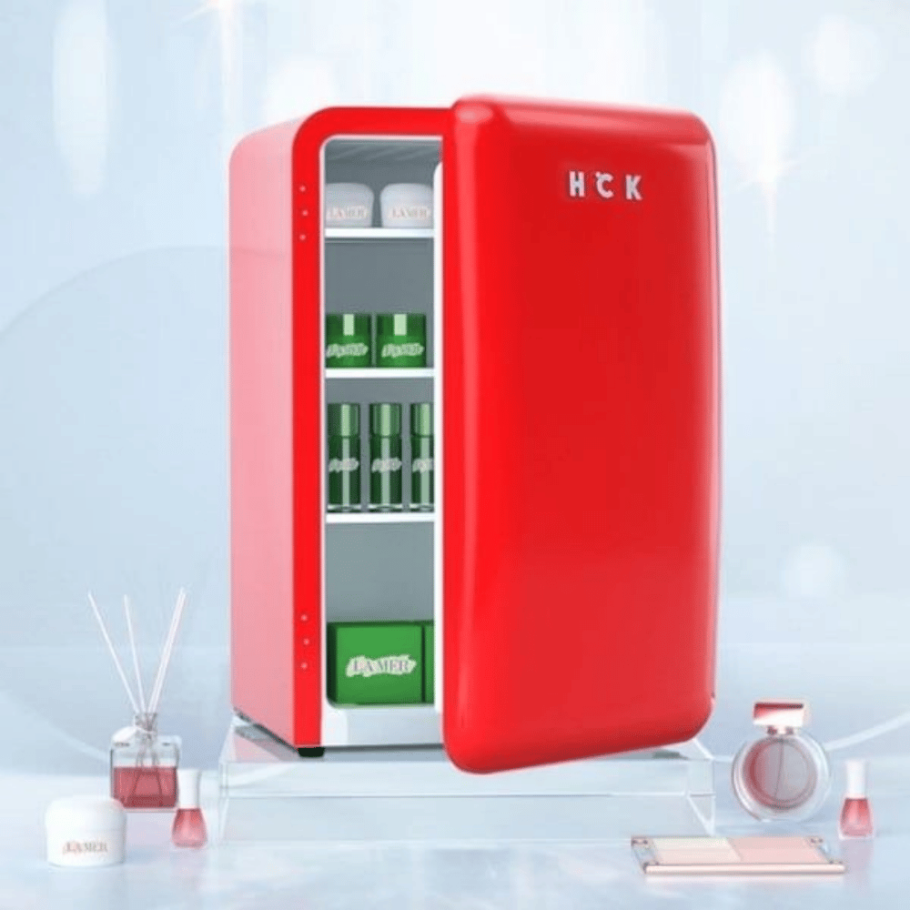 Tủ lạnh HCK 107L BC-130RDA màu đỏ có ngăn đông (ngăn lạnh 92L, ngăn đông 15L)