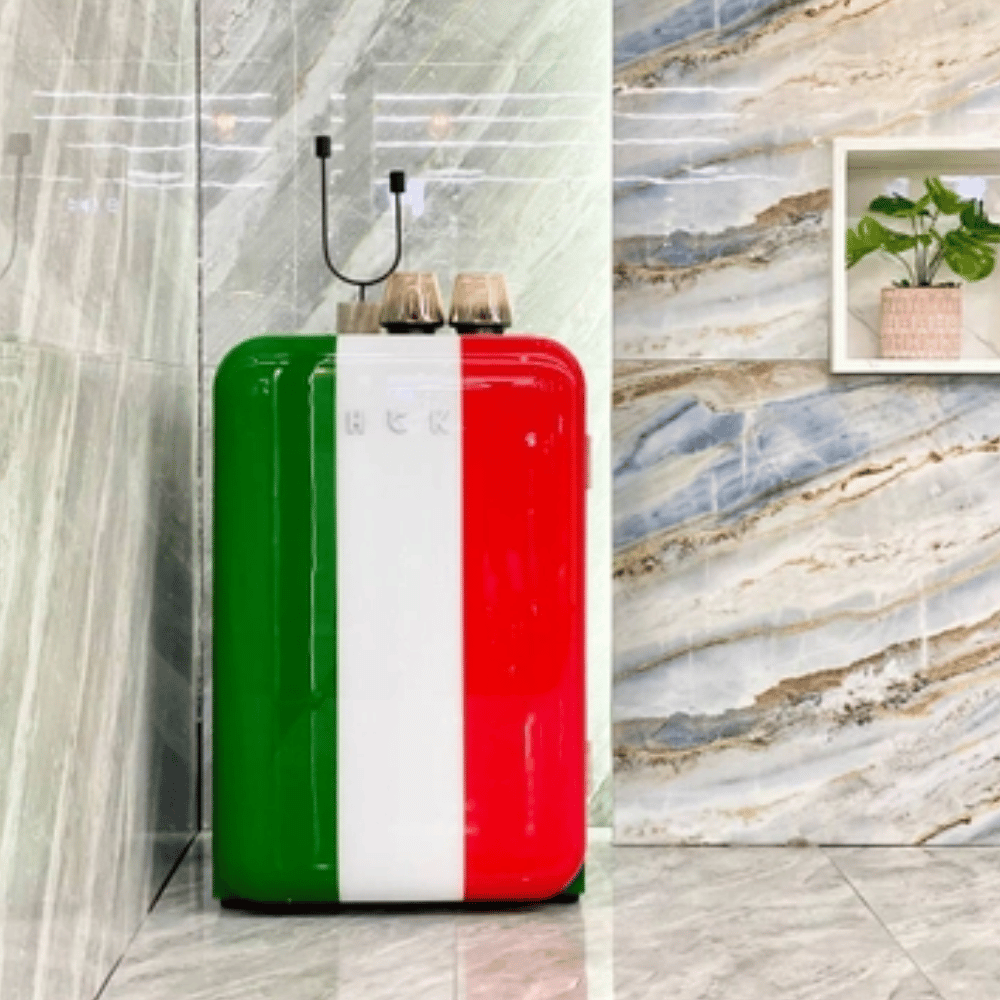 Tủ lạnh mini HCK ITALY FLAG 107L BC-130RDA màu xanh quốc kỳ Ý có ngăn đông
