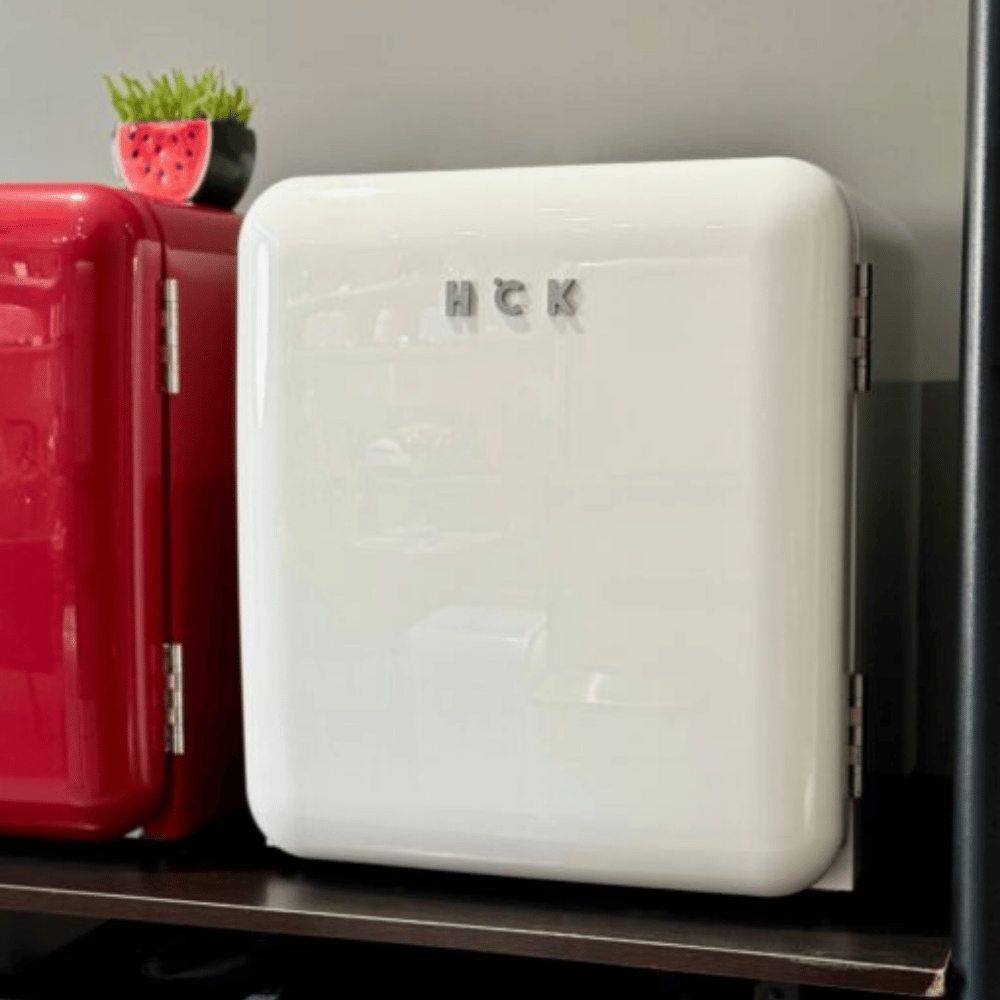 Tủ lạnh mini retro HCK BC-46R 48L màu trắng cánh kín