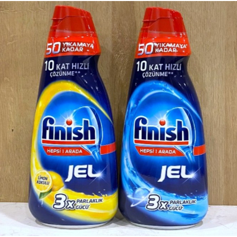 Gel rửa bát Finish Dishwasher All in 1 hương chanh 700ml (thùng 5 chai)