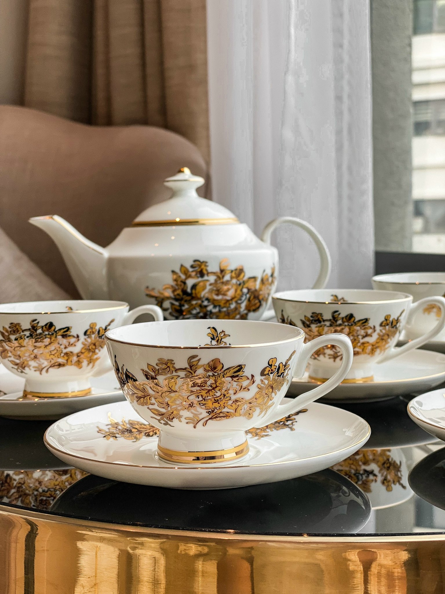 Bộ trà hoa cúc vàng 13sp