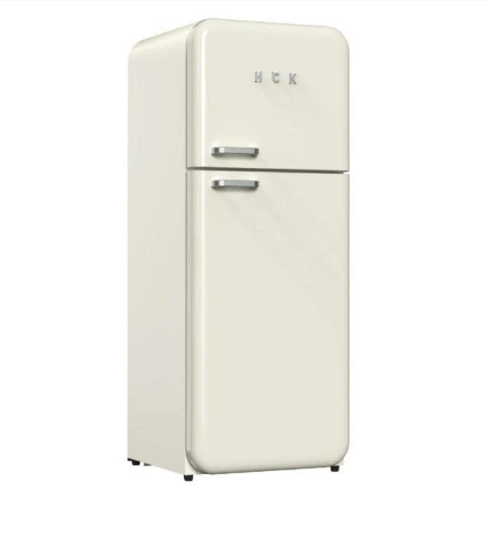 Tủ lạnh retro HCK BCD-192R-S màu kem dung tích 192L 2 ngăn (lạnh 143L, đông 49L)