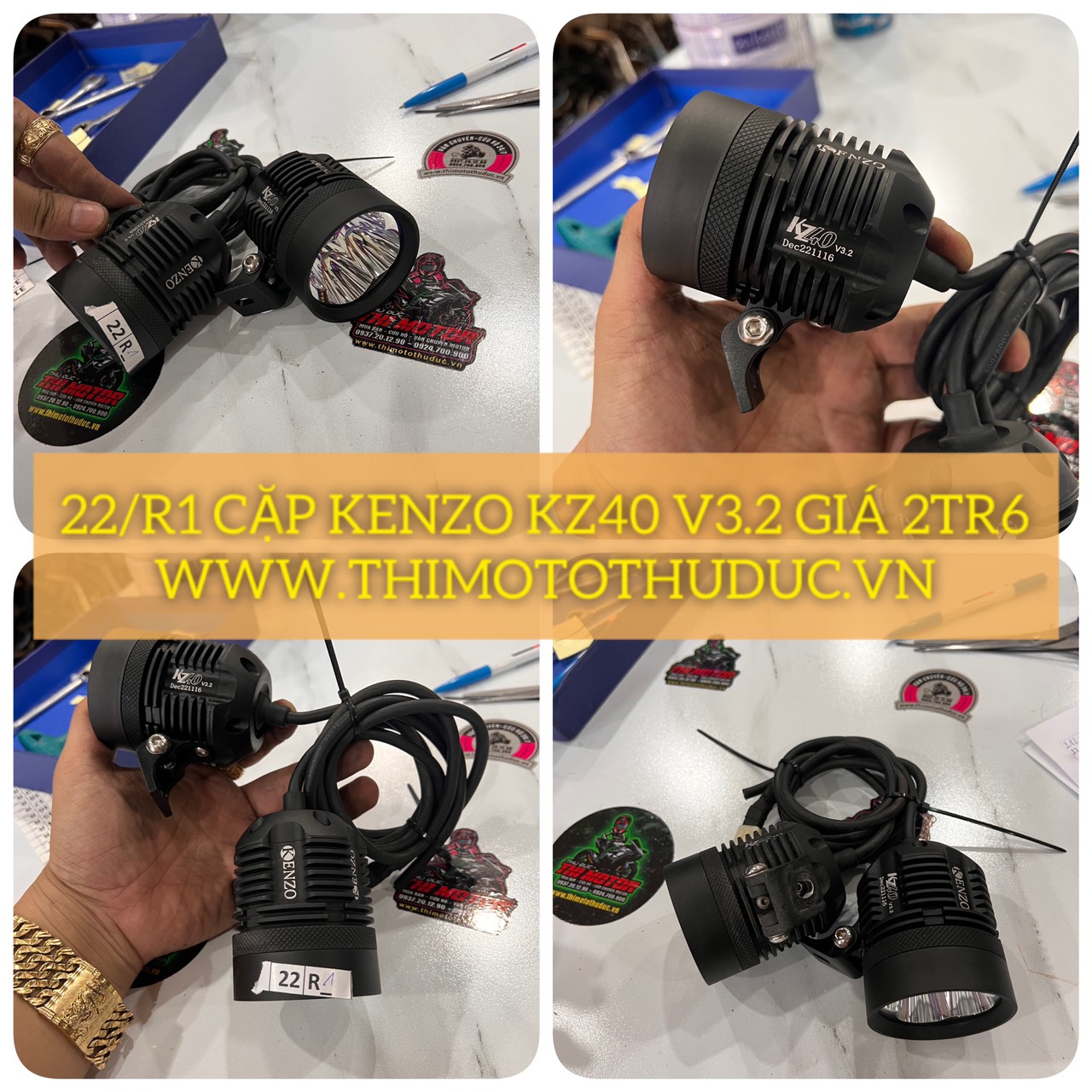 22/R1 CẶP ĐÈN KENZO KZ40 V3.2 THI MOTO THỦ ĐỨC