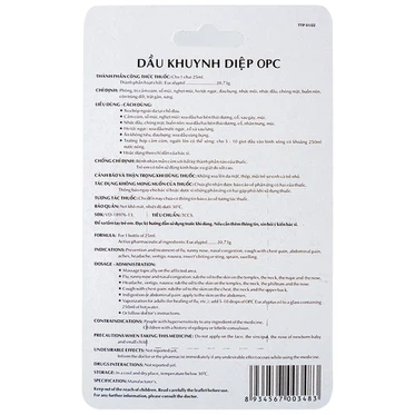 Dầu khuynh diệp OPC