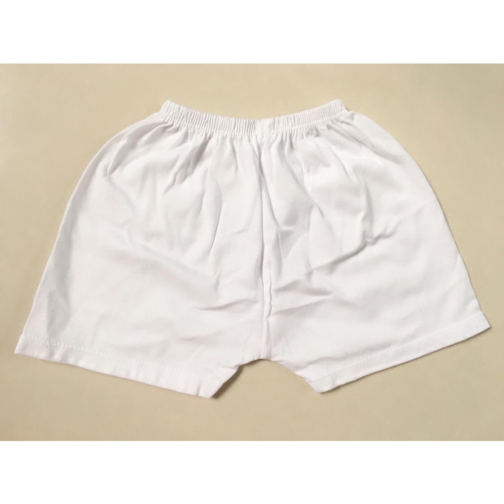 Quần ngắn sơ sinh màu trắng Boss