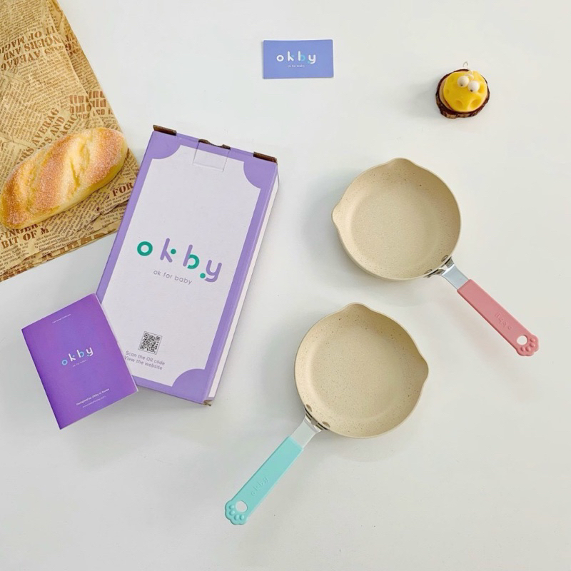 Chảo chống dính Okby 14cm nấu đồ ăn dặm cho bé