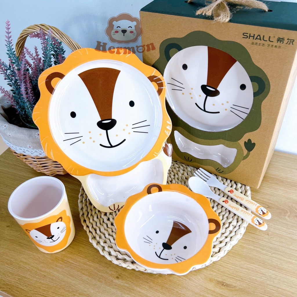 Set Đồ dùng ăn dặm 5 món Hermon HM2803 - Honper NK