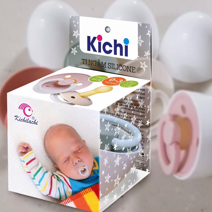 Ty ngậm cao cấp Kichiachi hình trứng (0-12tháng)