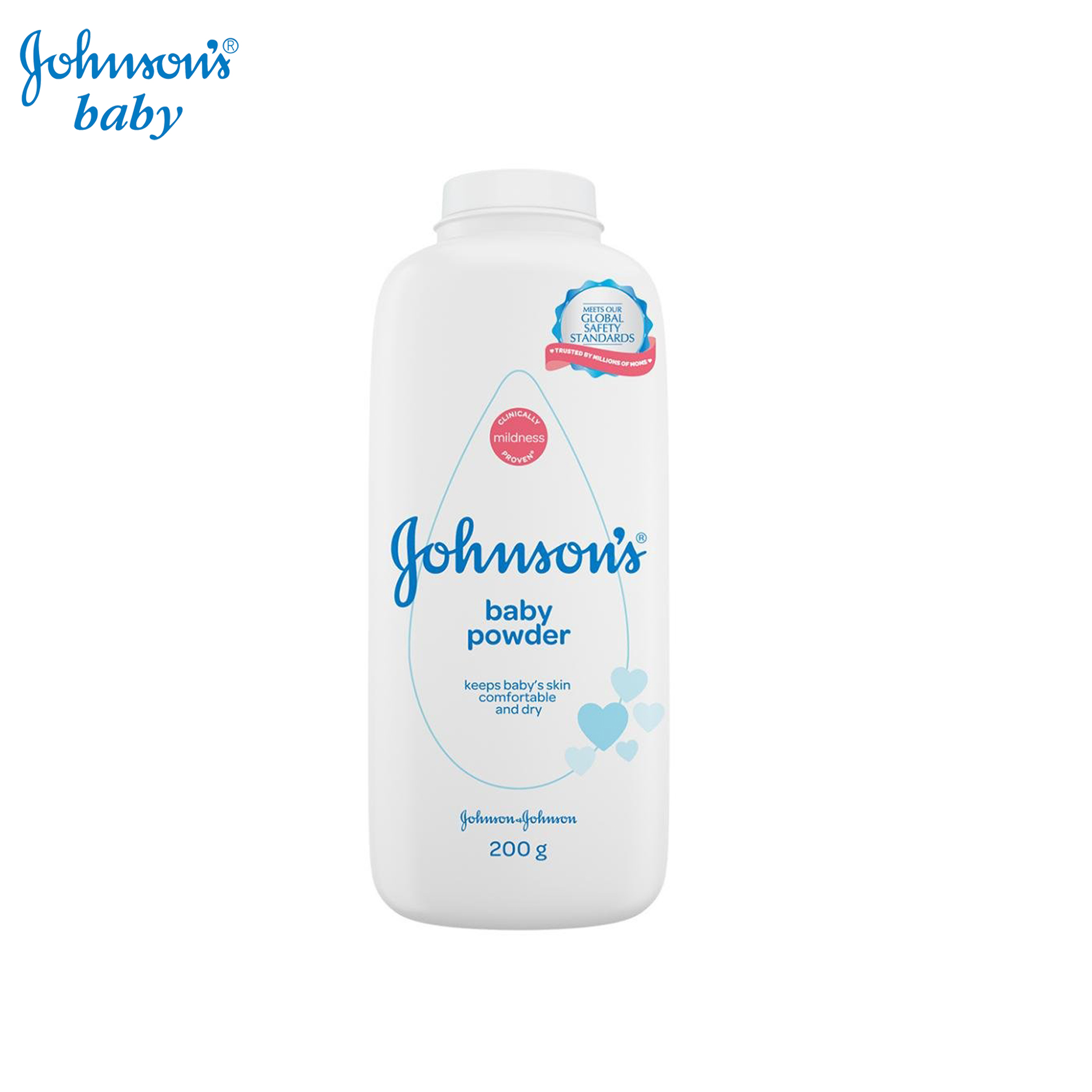 Phấn thơm Johnson's Baby màu trắng - 200gram