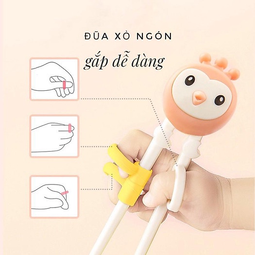 Set Đũa gà kèm thìa nĩa HK2133 - Honper NK