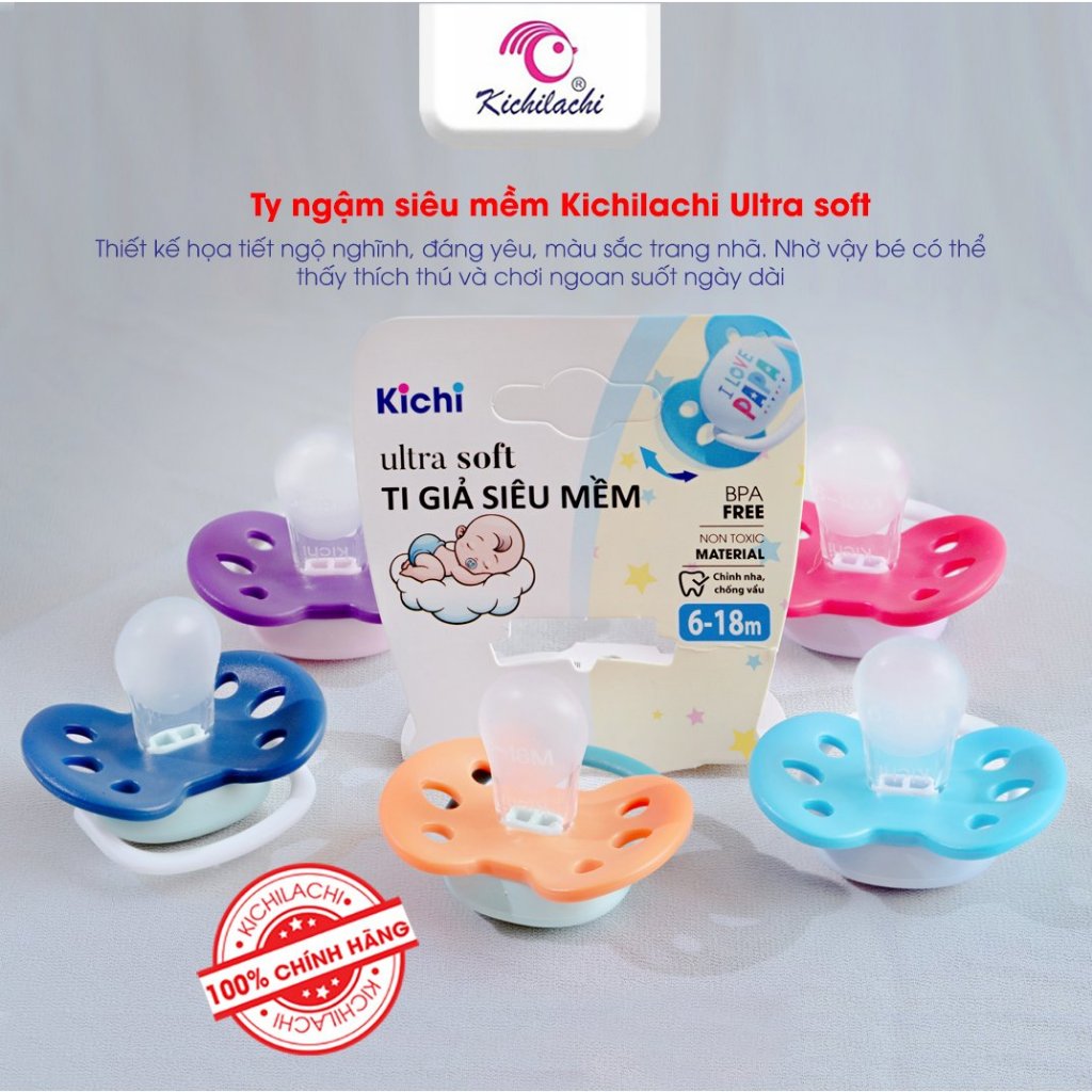 Ty ngậm Kichilachi Ultra Soft siêu mềm (0-6 tháng)