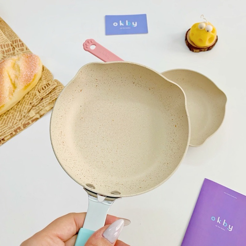 Chảo chống dính Okby 14cm nấu đồ ăn dặm cho bé