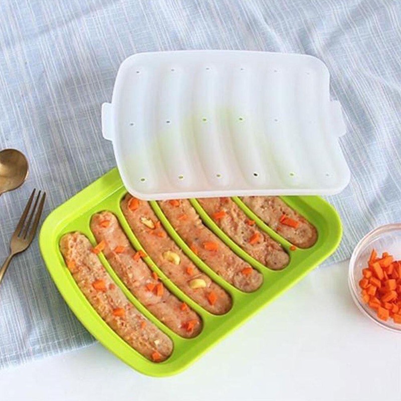 Khuôn làm xúc xích bằng silicone cho bé