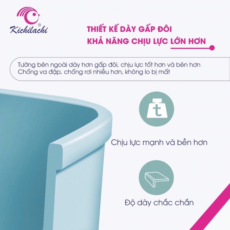 Giá úp bình sữa có nắp đậy Kichiachi