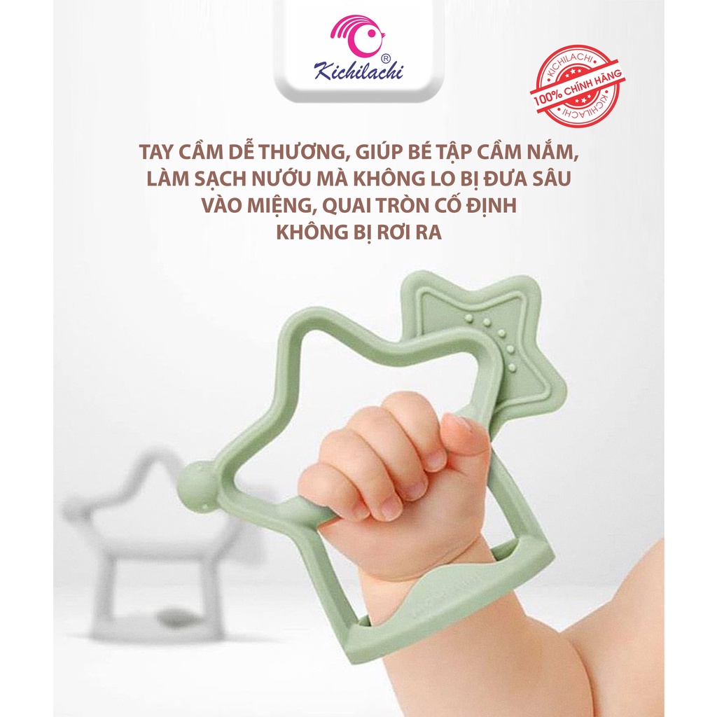 Ngậm nứu silicone hình sao Kichilachi cho bé