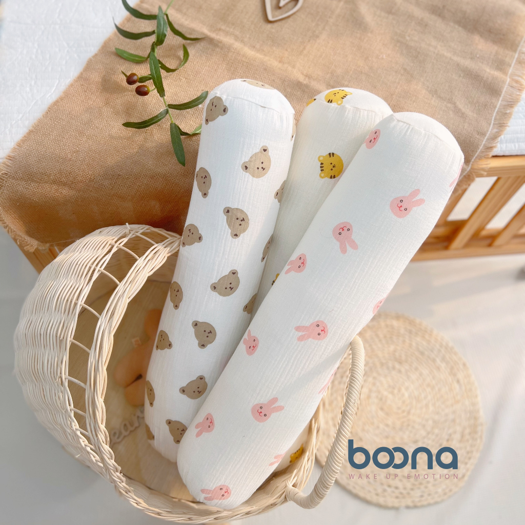 Gối ôm muslin Boona cho bé (57cm)