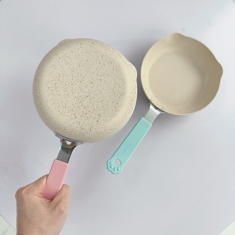 Chảo chống dính Okby 14cm nấu đồ ăn dặm cho bé