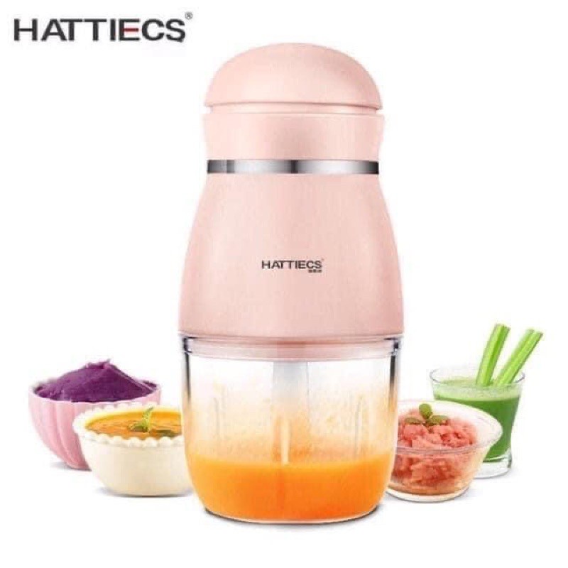 Máy xay cầm tay đa năng Hattiecs cao cấp 6 lưỡi dao 300ml