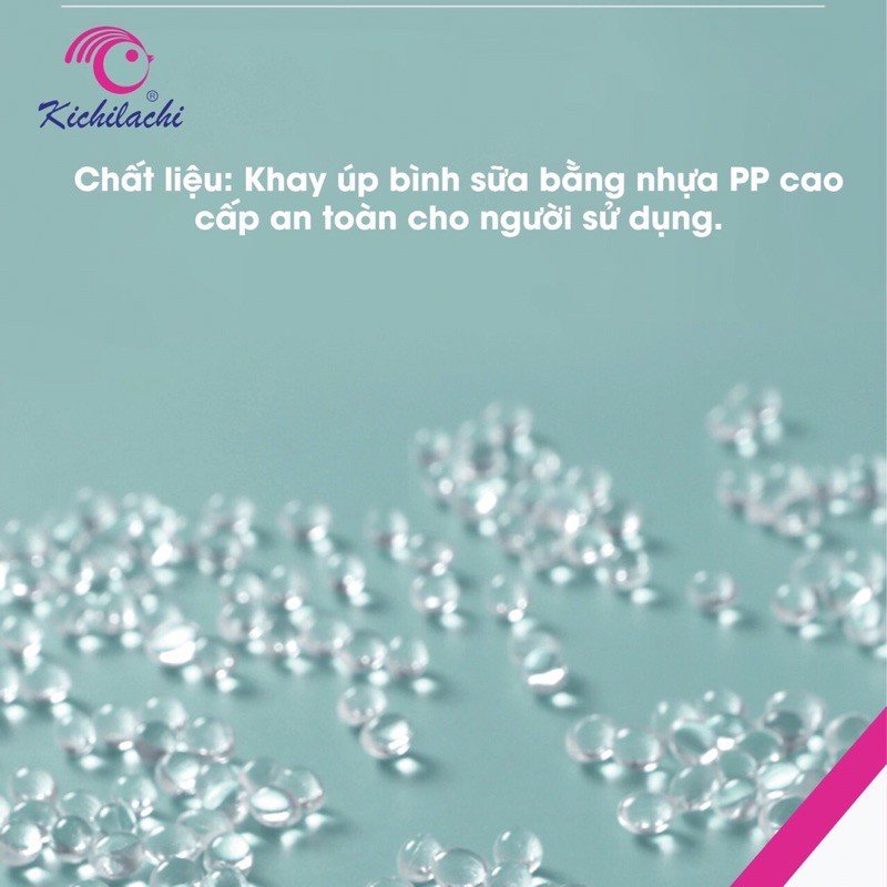 Giá úp bình sữa có nắp đậy Kichiachi