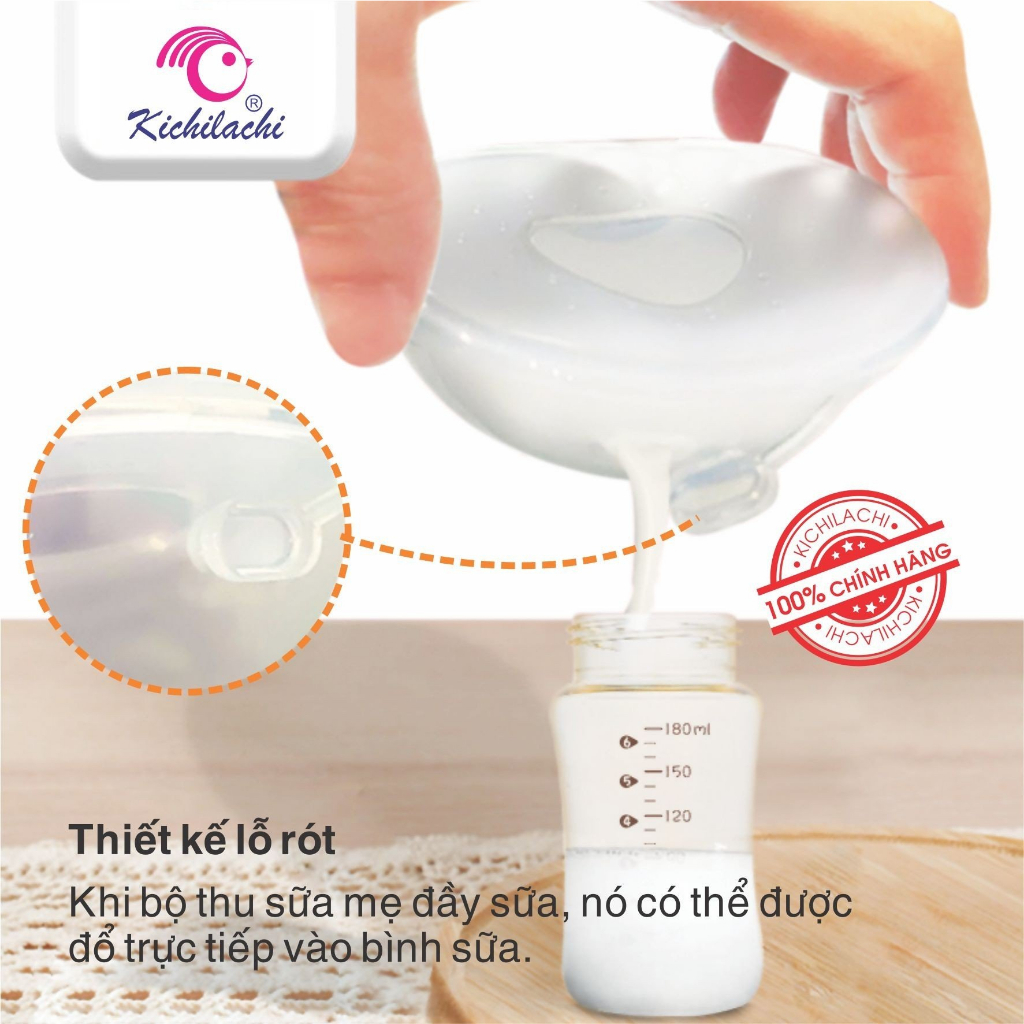 Hộp 2 cốc hứng sữa Kichilachi