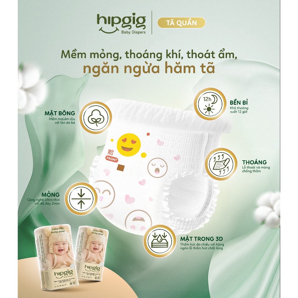 Tã quần HIPGIG size 6XL (Trên 30kg)