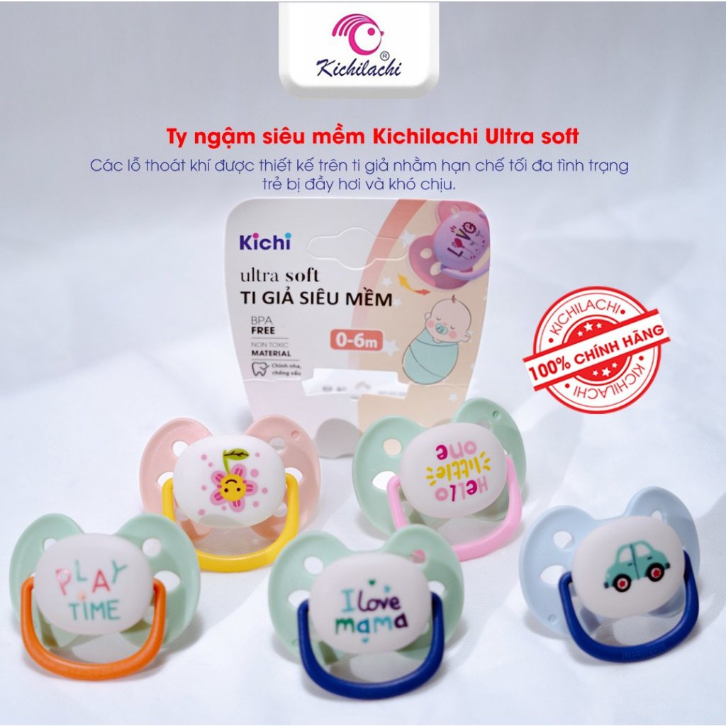 Ty ngậm Kichilachi Ultra Soft siêu mềm (0-6 tháng)