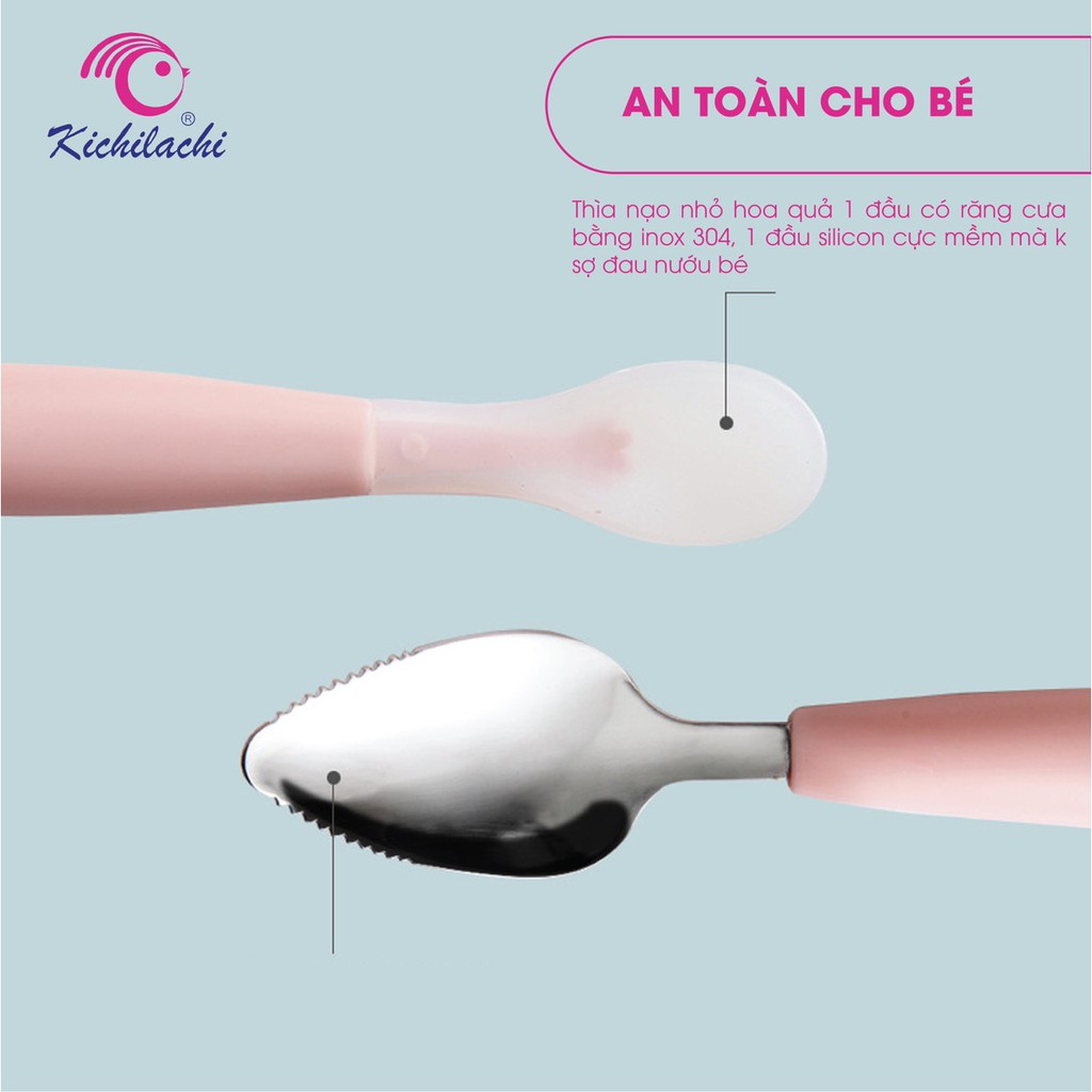 Thìa nạo hoa quả 2 trong 1 Kichilachi