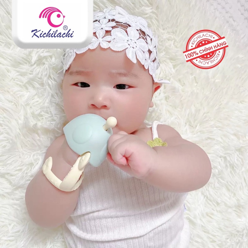 Ngậm nứu silicone hình nấm Kichilachi cho bé