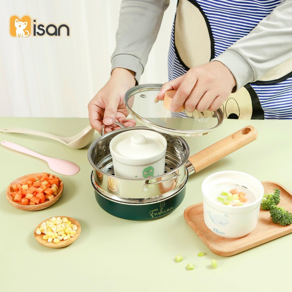Bát sứ có nắp đậy, chia vạch Misan (2 nắp) 200ml