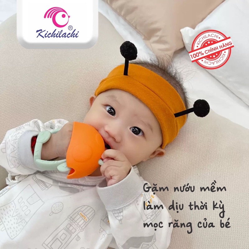 Ngậm nứu silicone hình nấm Kichilachi cho bé