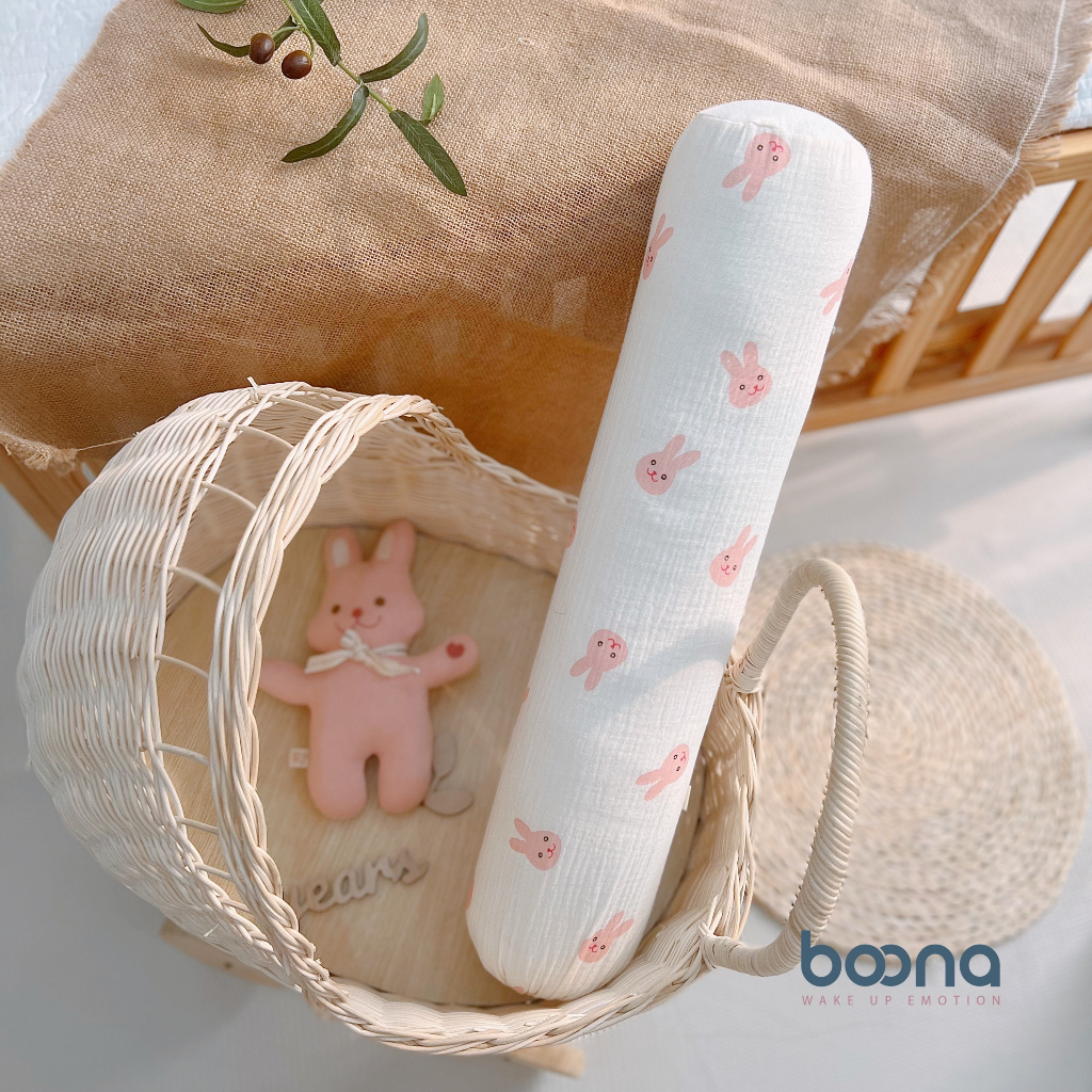 Gối ôm muslin Boona cho bé (57cm)