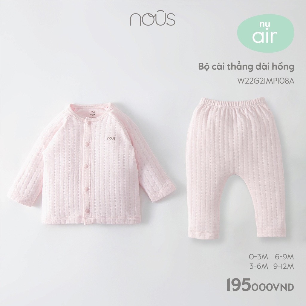 Bộ cài thẳng dài Nous hồng