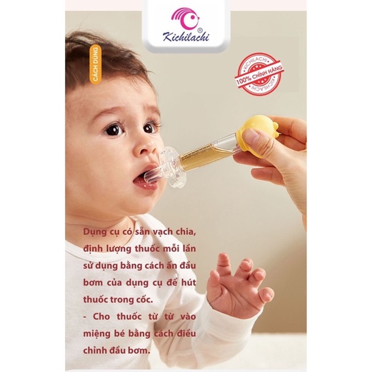 Dụng cụ hỗ trợ uống thuốc, bón sữa cho bé Kichilachi