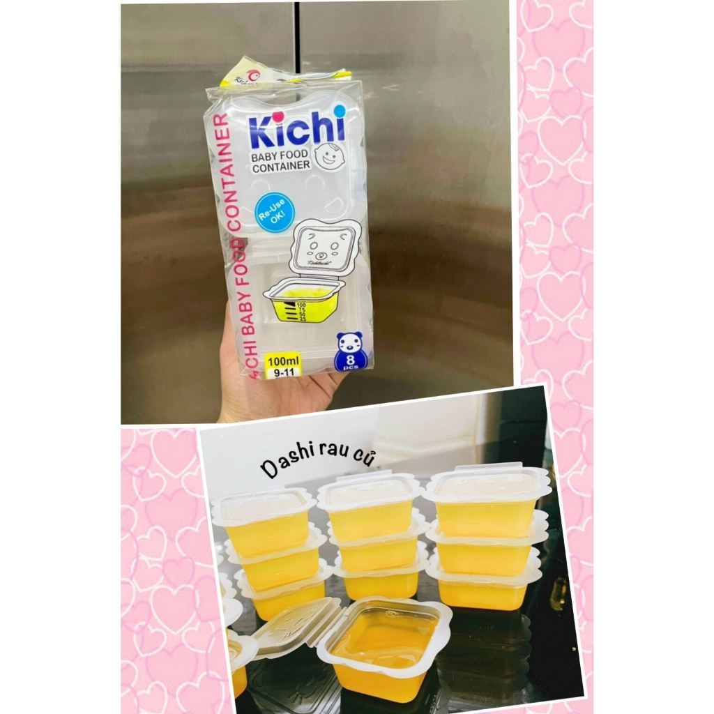 Set 06 khay trữ đông đồ ăn dặm Kichilachi 150ml