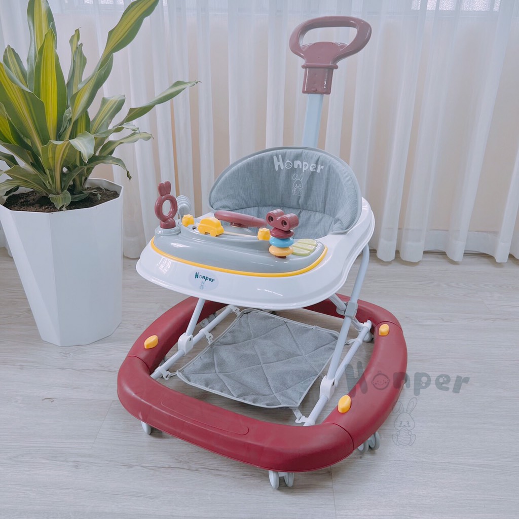 Xe tập đi kiêm bập bênh, có cần đẩy Honper HP813