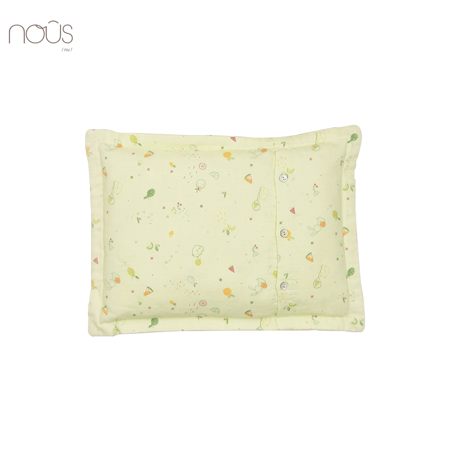 Gối bông xanh lá hình trái cây