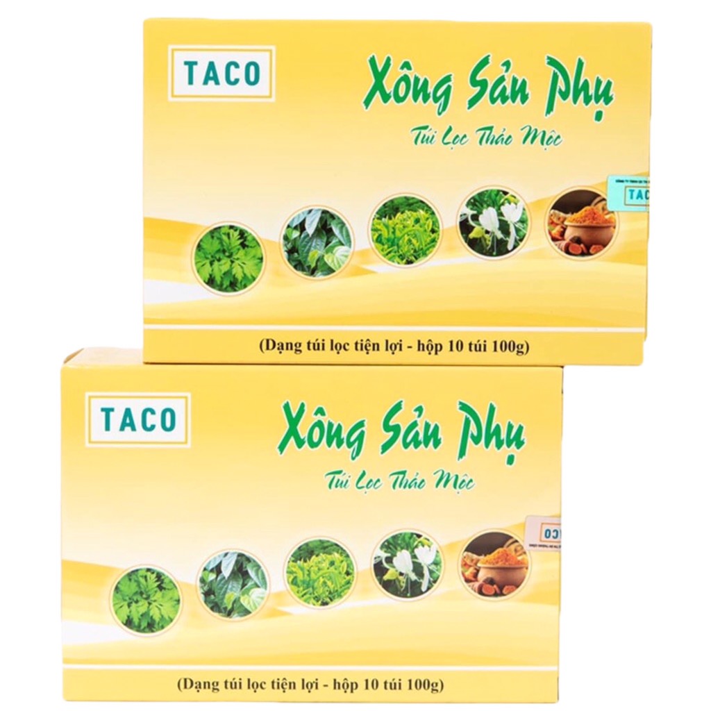 Túi lọc thảo dược xông sản phụ TACO - Dùng cho mẹ sau sinh (10 túi/hộp)