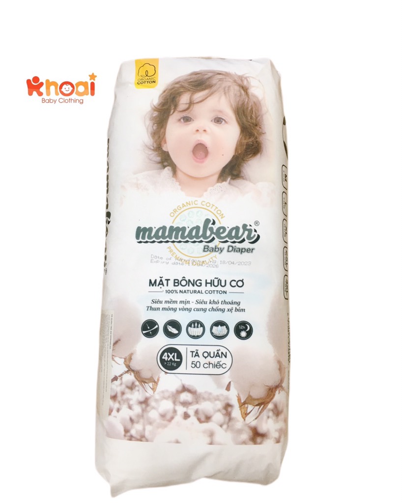 Tã quần Mama Bear size 4XL - 50 miếng (22-28kg)