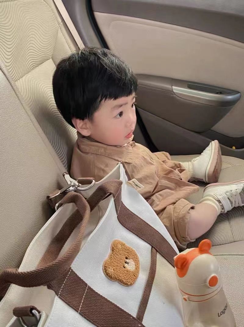 Túi bỉm sữa đa năng hình gấu phong cách Hàn Quốc (35x30x13cm)