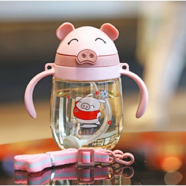 Bình nước hình thú cho bé 350ml (Có van chống sặc)