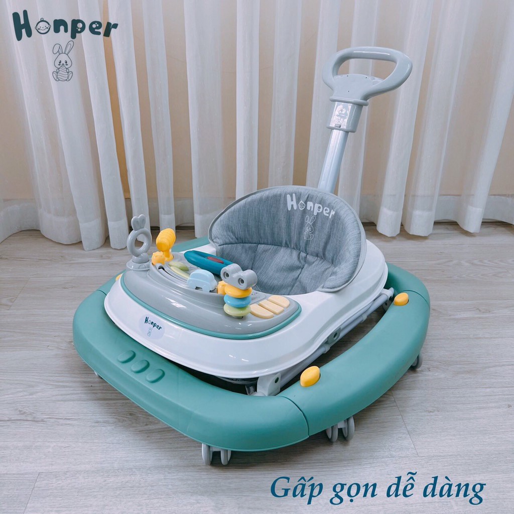 Xe tập đi kiêm bập bênh, có cần đẩy Honper HP813