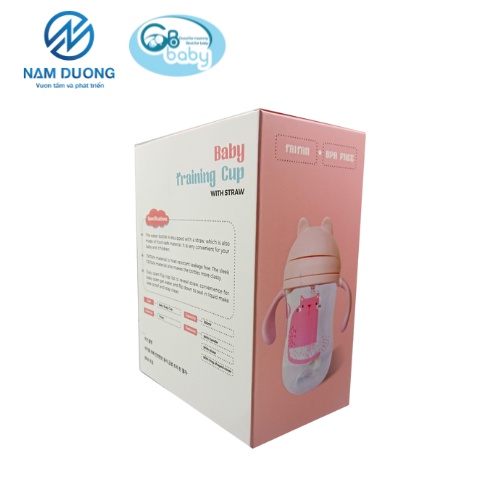 Bình tập uống nước tritan cho bé GB-Baby 300ml (Tặng kèm chổi vệ sinh ống hút)
