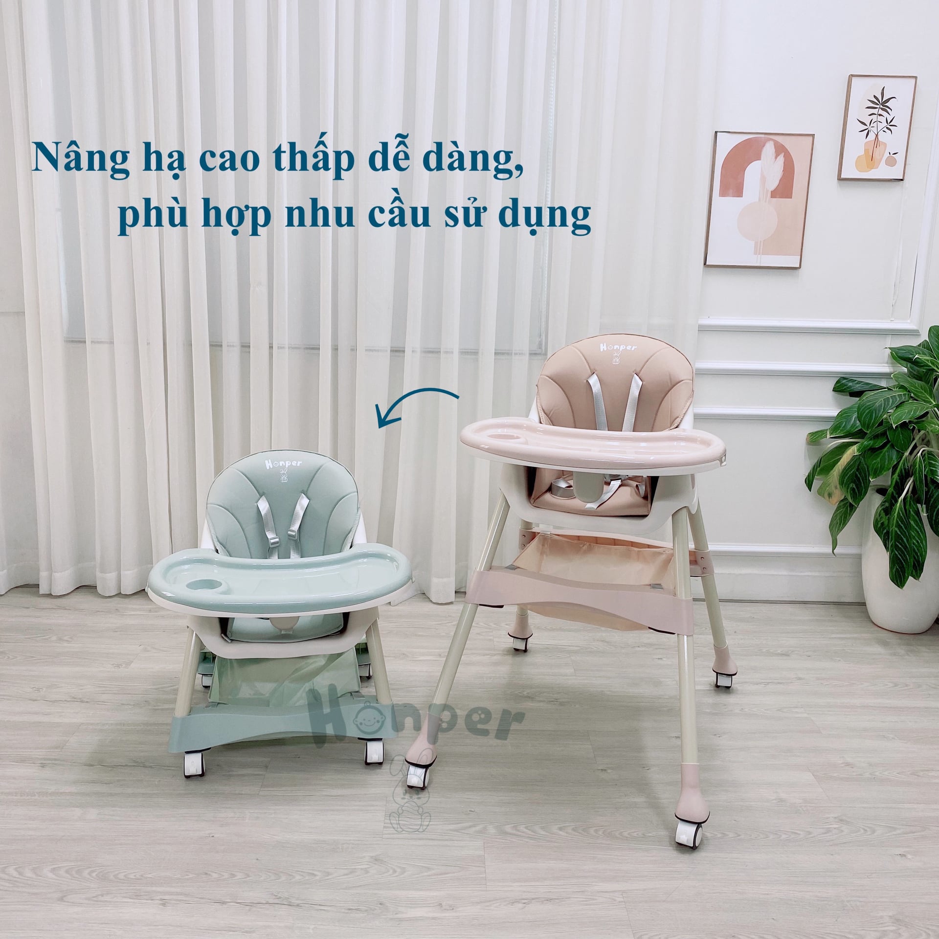 Ghế ngã ăn dặm gấp gọn Honper HP211