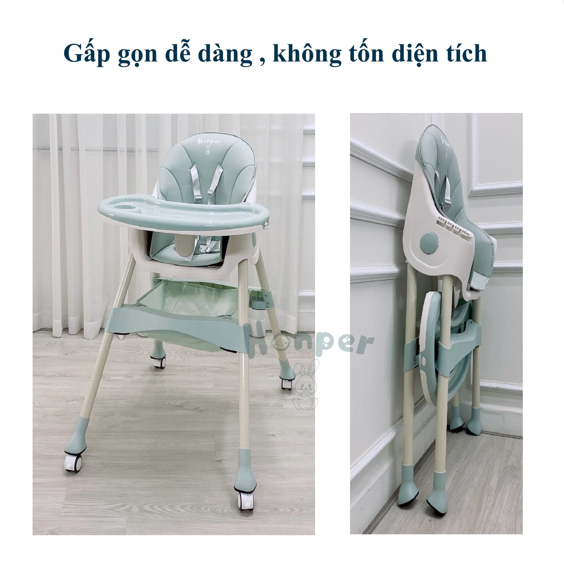 Ghế ngã ăn dặm gấp gọn Honper HP211