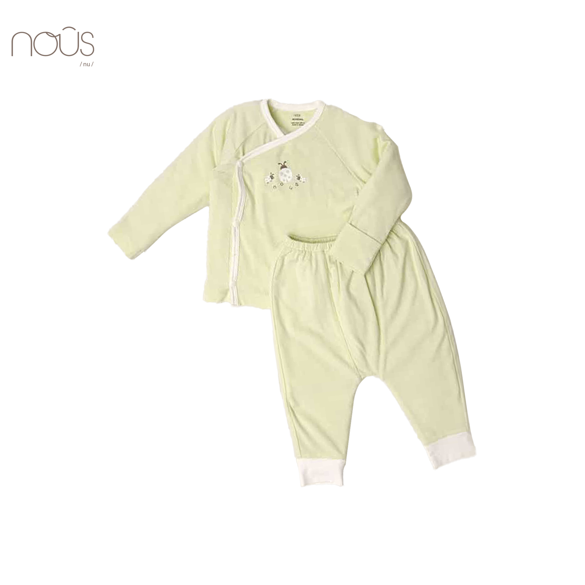 Bộ cài lệch xanh lá hình bọ rùa size Newborn (dành cho bé sơ sinh dưới 3.8Kg)