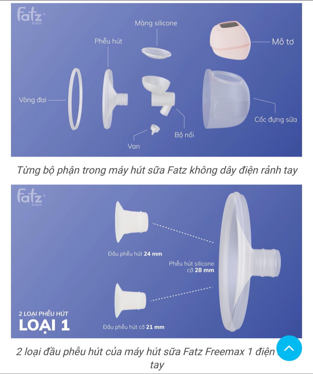 Máy hút sữa điện rảnh tay và không dây Fatz Baby Freemax 1 (1 máy)