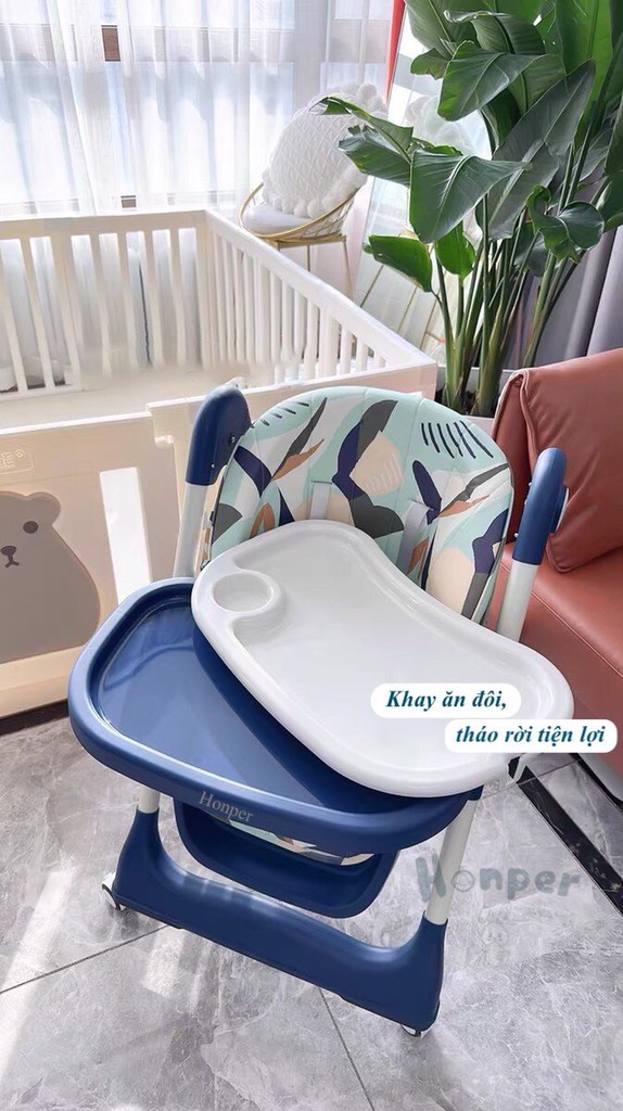 Ghế ăn dặm điều chỉnh độ cao Honper HP214
