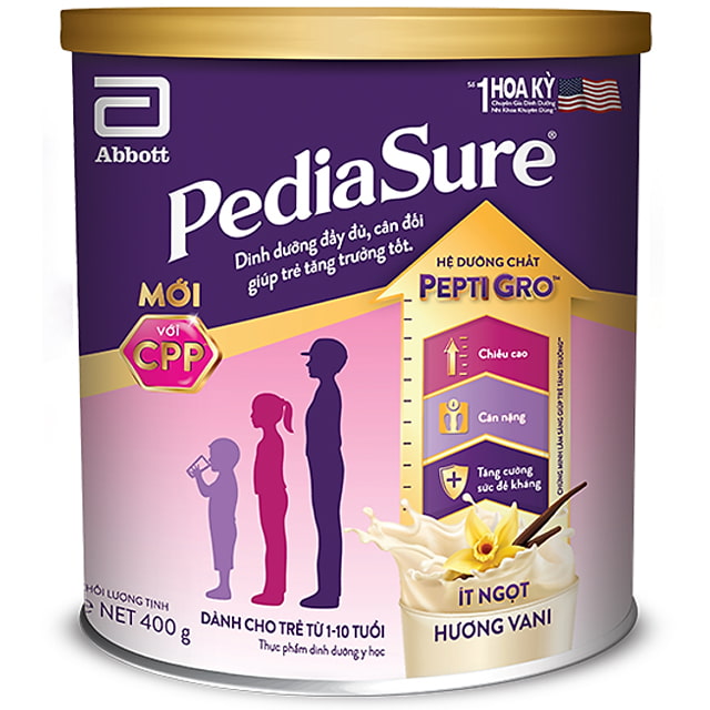 Sữa bột Abbott PediaSure BA hương vani 400g (1 - 10 tuổi)