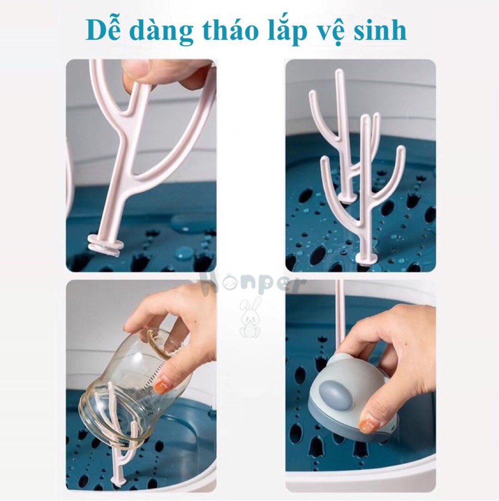 Giá úp bình sữa hình gấu Honper HP532