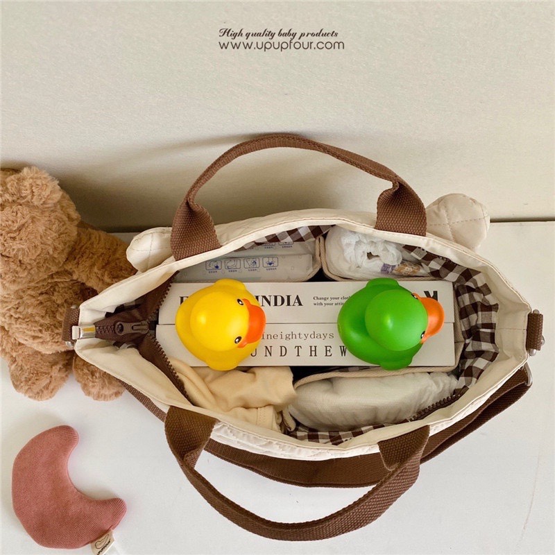 Túi bỉm sữa, túi đa năng phong cách Hàn Quốc (40x35cm)